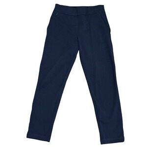 Betabrand High Rise Pants Womens Size Medium Navy Blue Yoga Elastic Waist